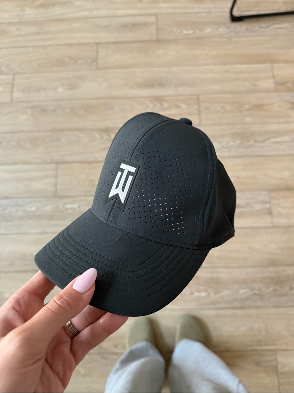 Nike Tiger Woods Black Perforated Cap with White Logo